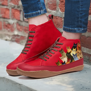 Lenna | Leather Ankle Boots for Cat Lovers