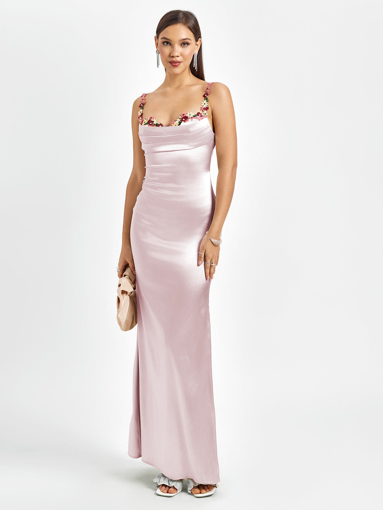 Fiorella | Satin Maxi Dress