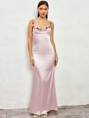Fiorella | Satin Maxi Dress