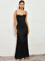 Fiorella | Satin Maxi Dress