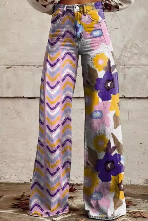 Isadora | Boho Flower Trousers