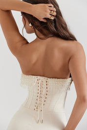 Pearl Embrace | Strapless Dress