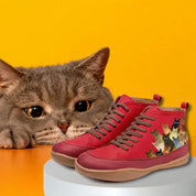 Lenna | Leather Ankle Boots for Cat Lovers