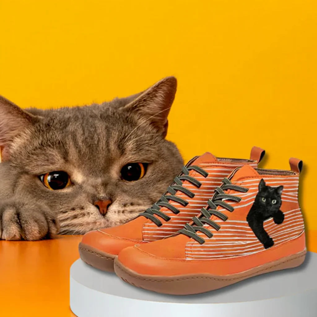 Jenna | Leather Ankle Boots for Cat Lovers