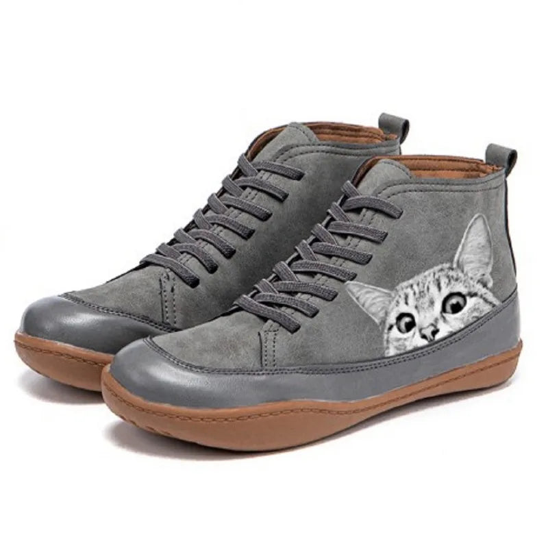 Fenna | Leather Ankle Boots for Cat Lovers