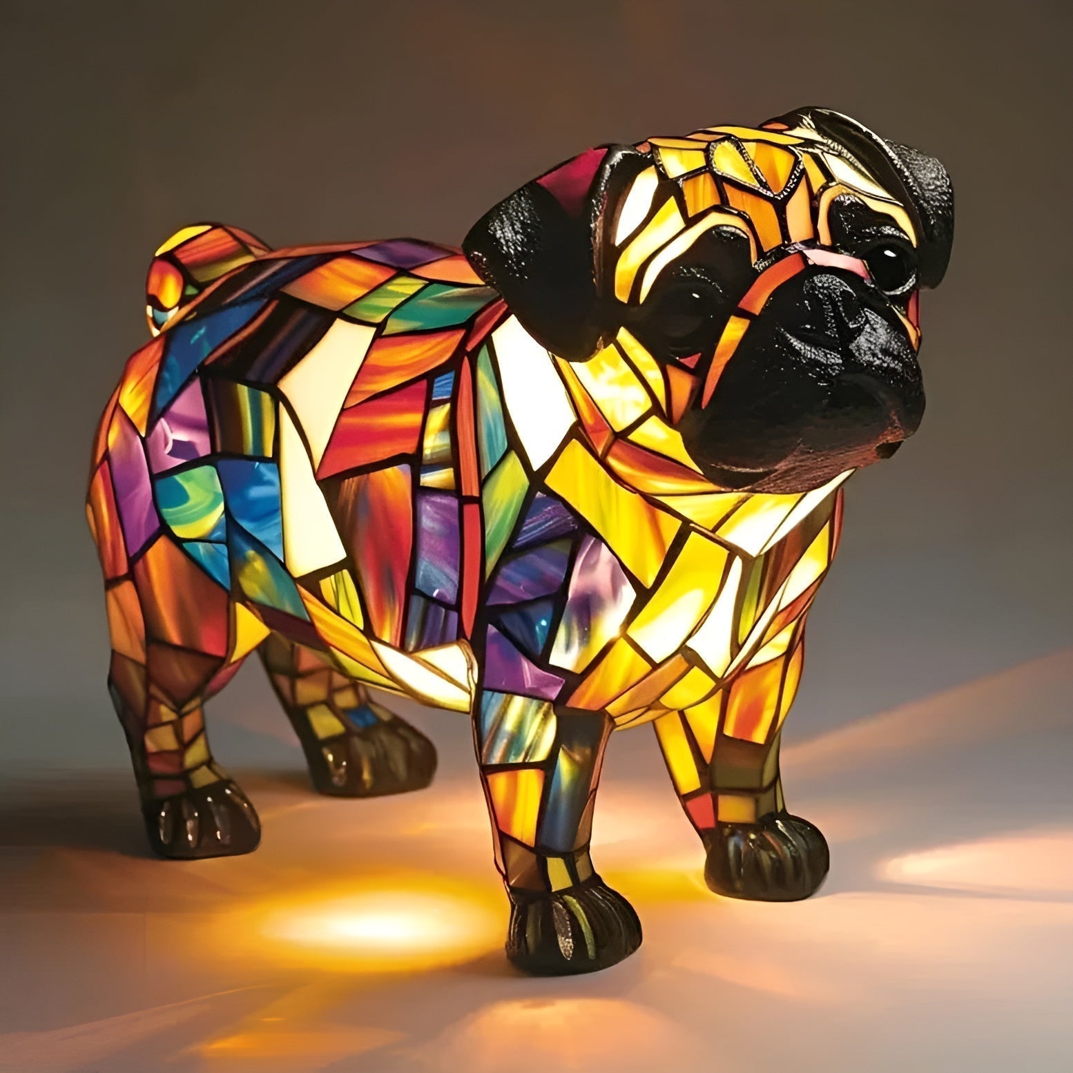 Honey – Sparkling Happiness Pug Lamp