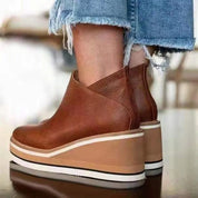 Sarah | Waterproof Wedge Ankle Boots