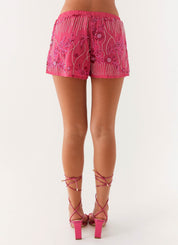 Sequin Cami | Magenta Mini Shorts