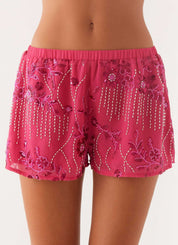 Sequin Cami | Magenta Mini Shorts