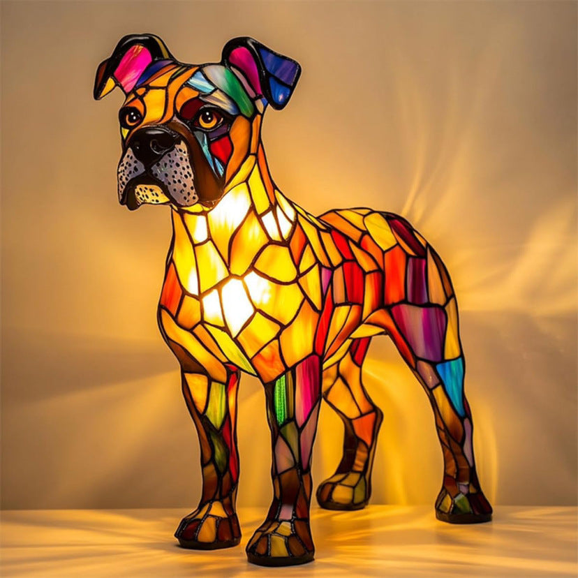 Rupert – Magical Coloured Glass Dog Lamp