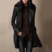 Isabelle | Elegant Leather Coat