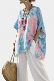 Vantrel | Comfortable Relaxed Linen Top & Striped Bamboo Trousers