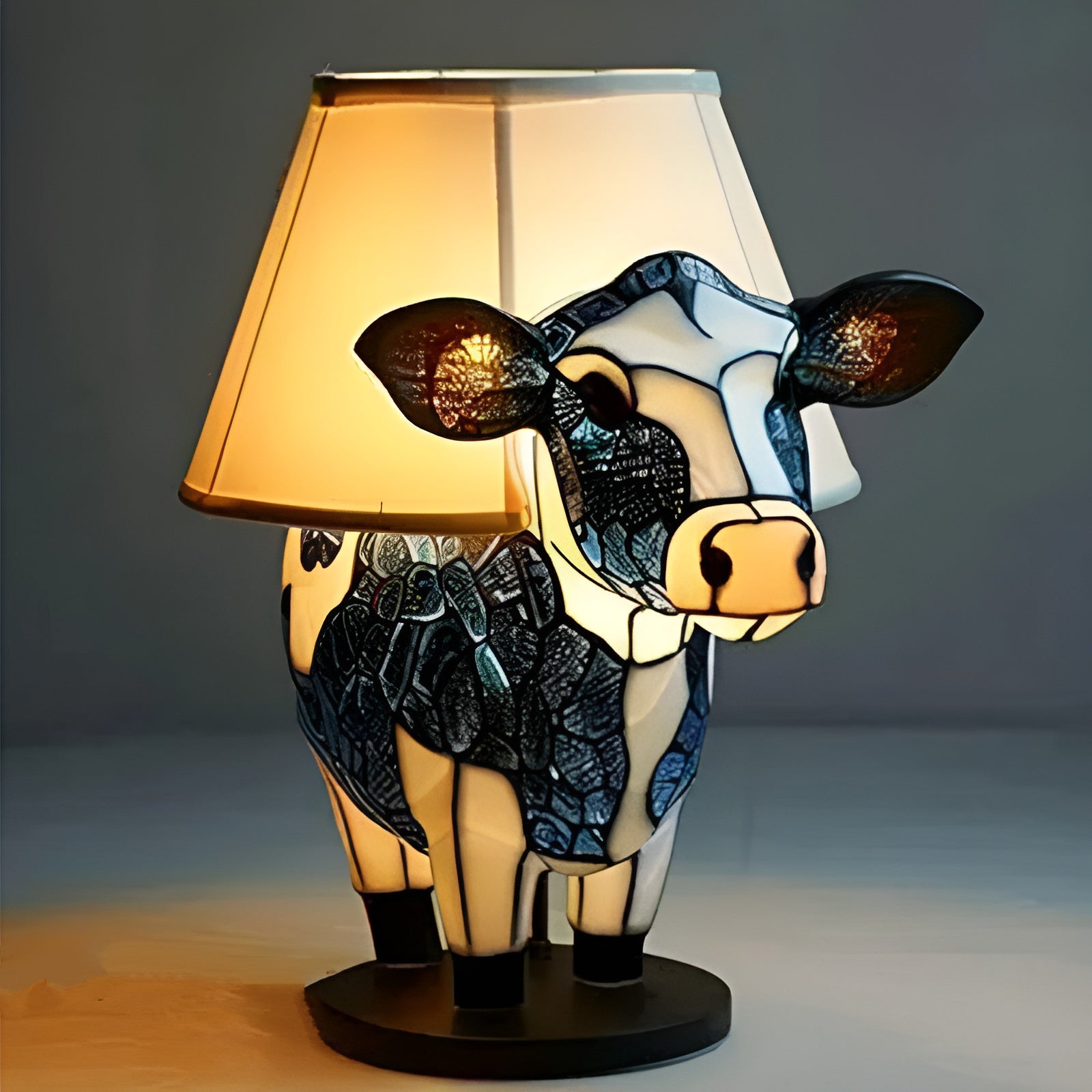 Bell – Magic Cow Lamp in Coloured Glass