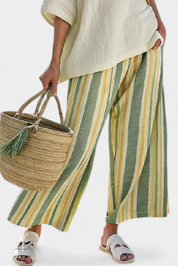 Ellowyn | Sophisticated Top & Striped Linen Trousers