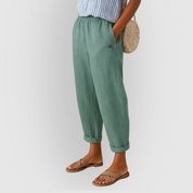 Edith | Breathable Linen-Cotton Trousers