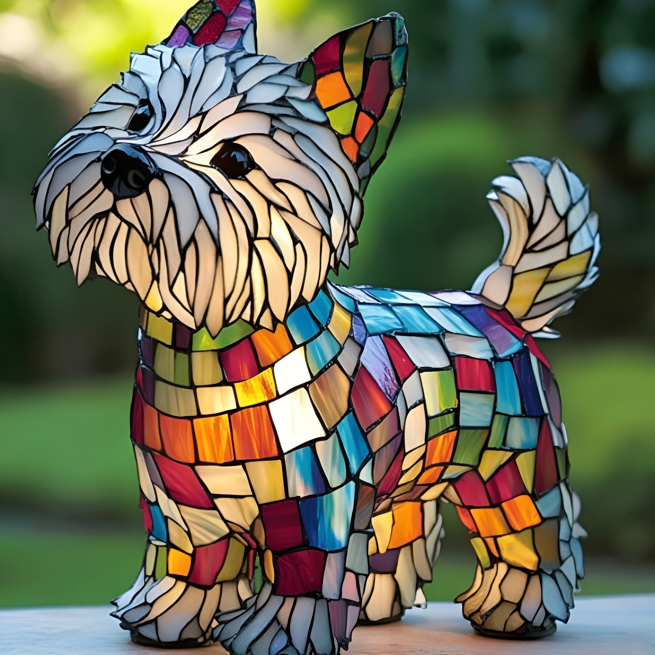 Woofy – Magical Coloured Glass Dog Lamp