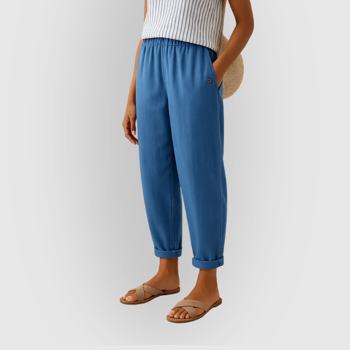 Edith | Breathable Linen-Cotton Trousers