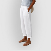Edith | Breathable Linen-Cotton Trousers