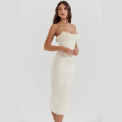 Pearl Embrace | Strapless Dress