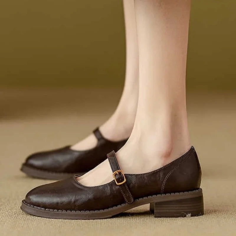 Lydia | Classic Leather Mary Janes