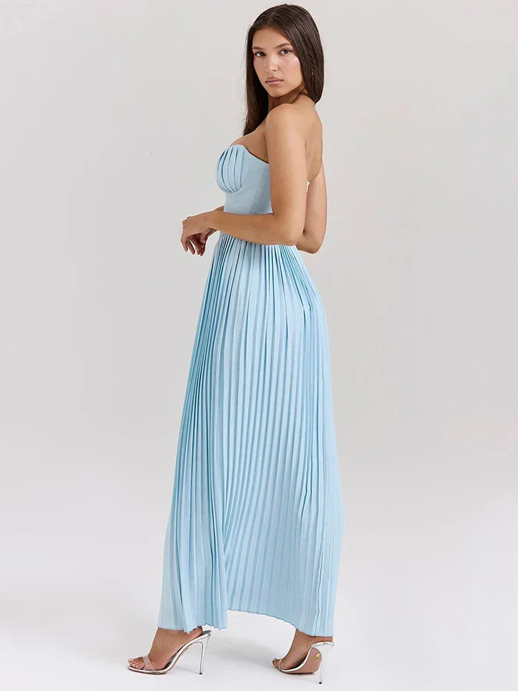 Katarina | Strapless Pleated Dress