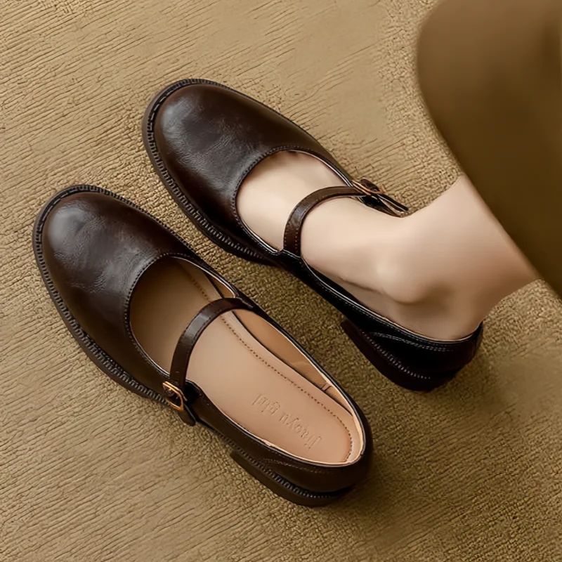 Lydia | Classic Leather Mary Janes
