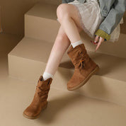 Hallie | Vintage-Inspired Suede Ankle Boots