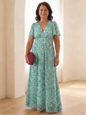 Marissa | Floral Short Sleeve Maxi Dress