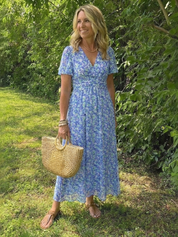 Marissa | Floral Short Sleeve Maxi Dress