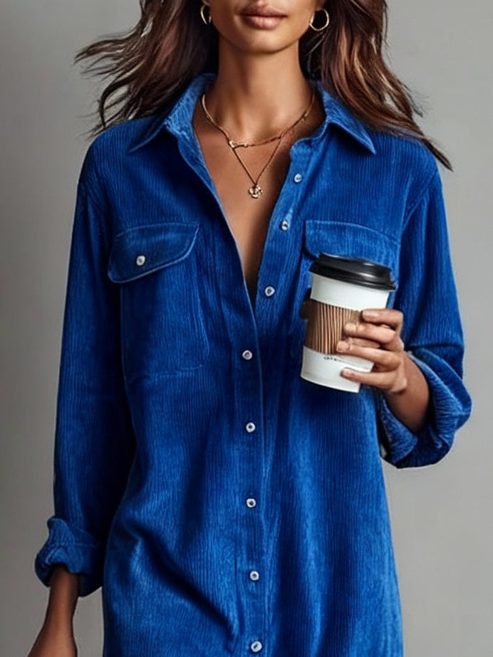 Daisy | Loose Cord Midi Dress