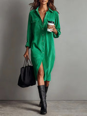 Daisy | Loose Cord Midi Dress