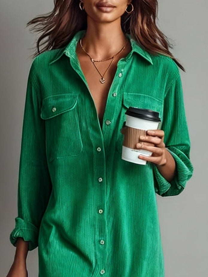 Daisy | Loose Cord Midi Dress