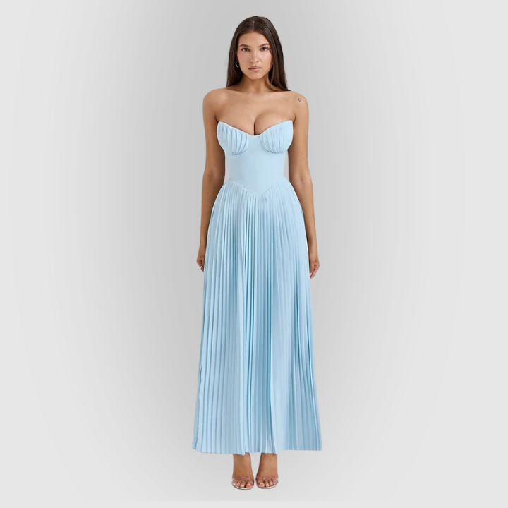 Katarina | Strapless Pleated Dress
