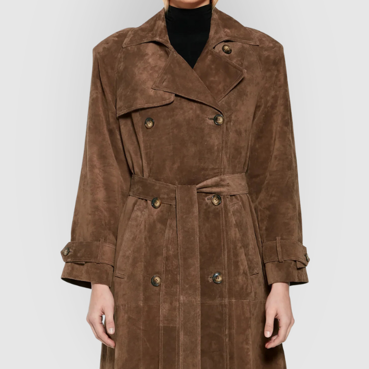 Georgia | Faux Suede Trenchcoat