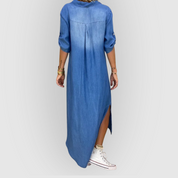 Lea | Denim Maxi Dress