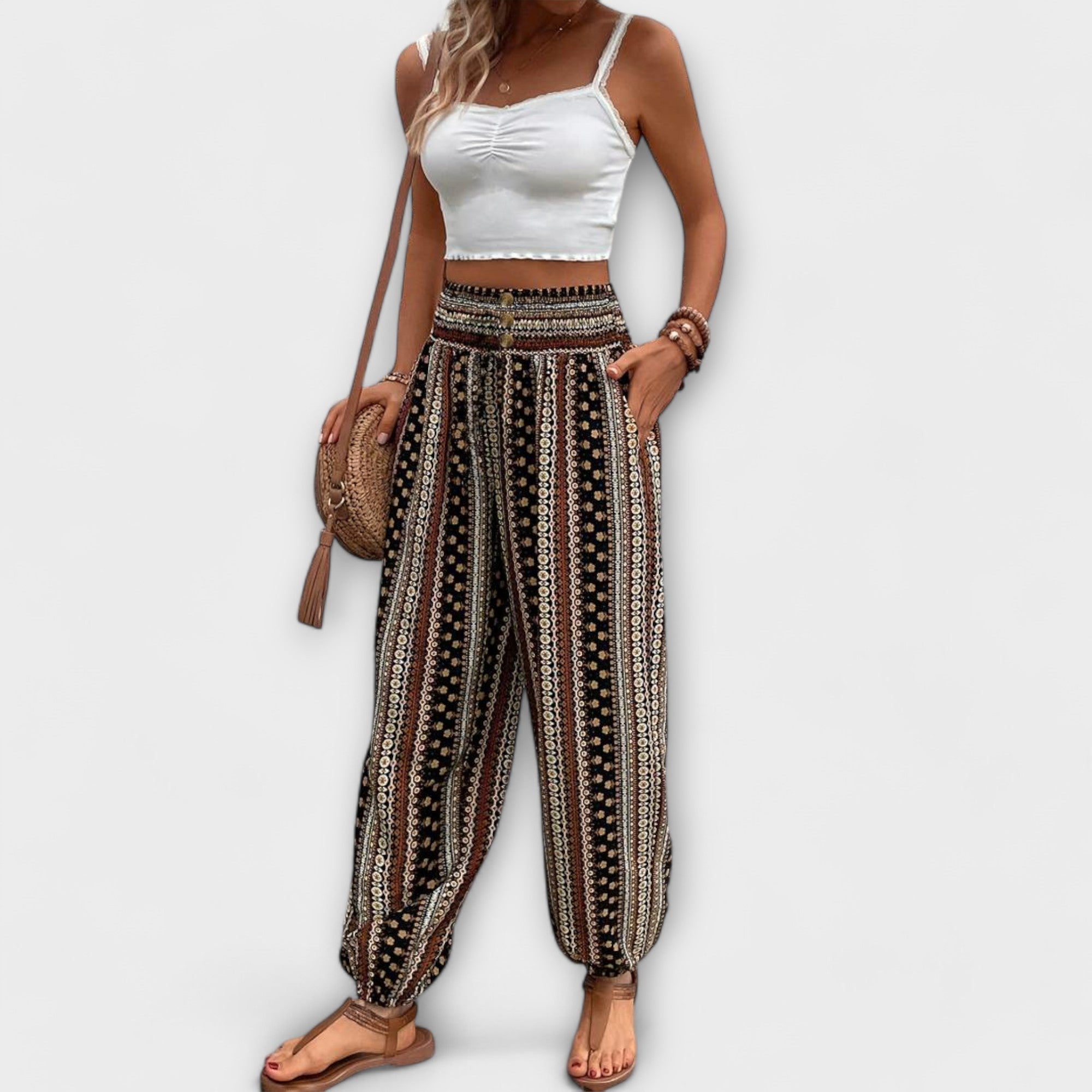 Scarlett | Ethnic Graphic Trousers