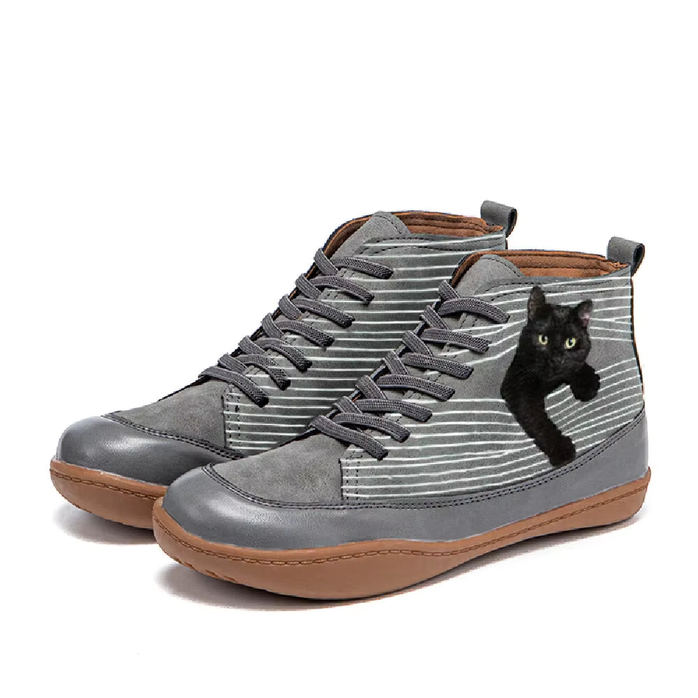 Jenna | Leather Ankle Boots for Cat Lovers