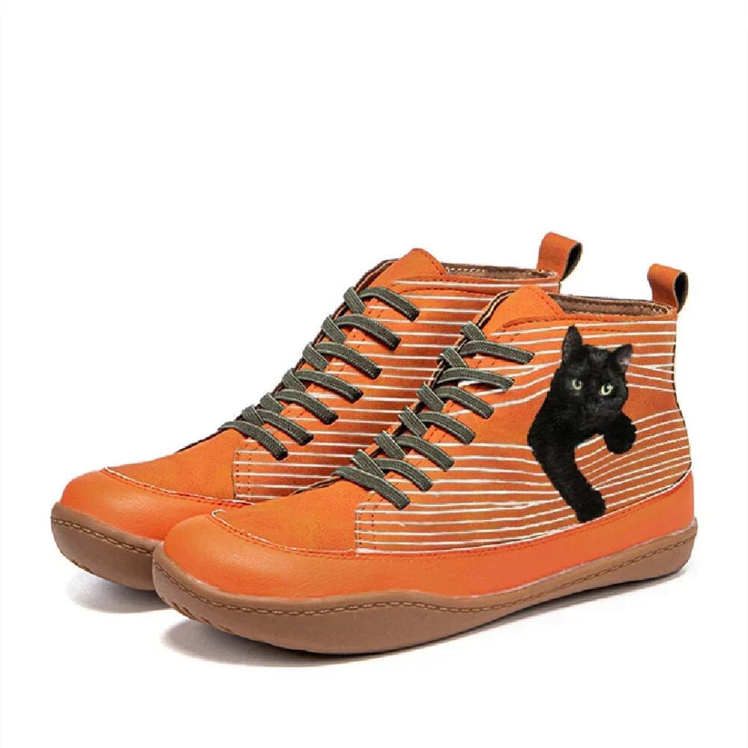 Jenna | Leather Ankle Boots for Cat Lovers